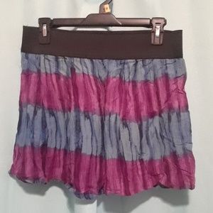 Tie dye mini skirt